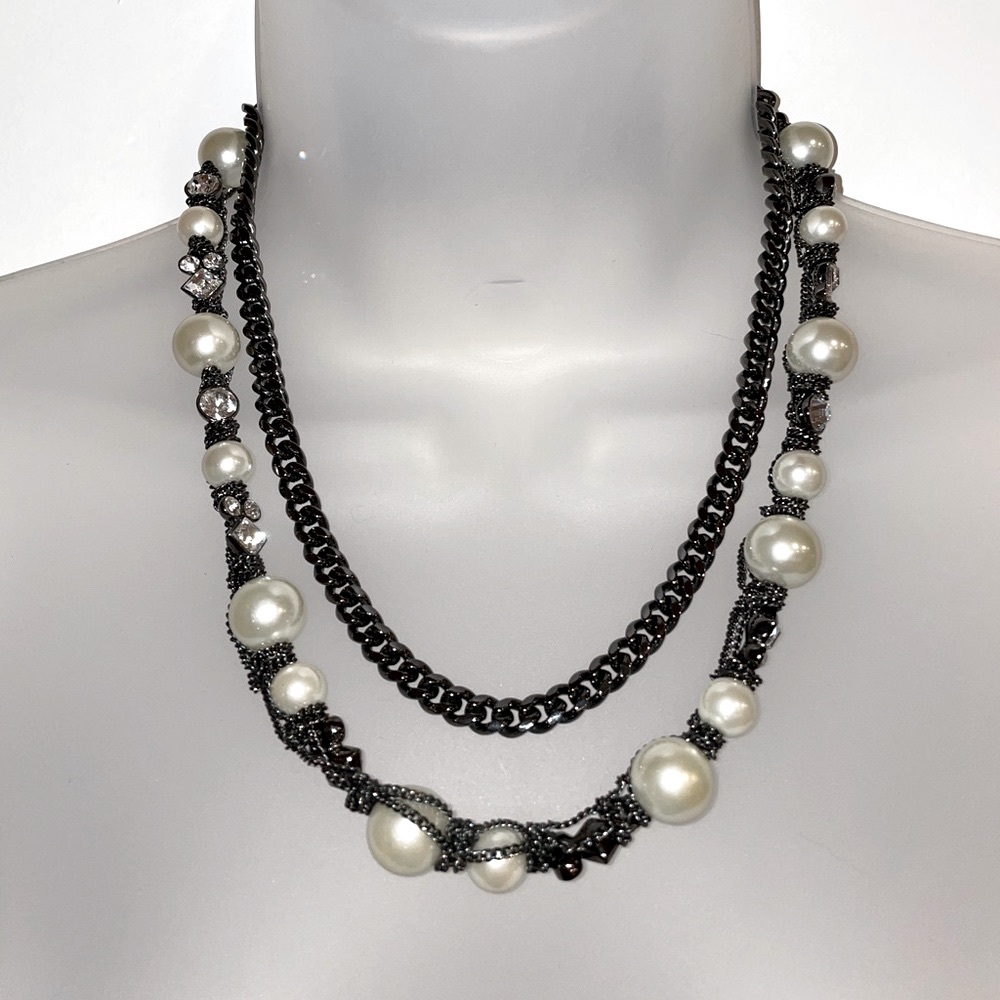 Givenchy Pearl Crystal Necklace